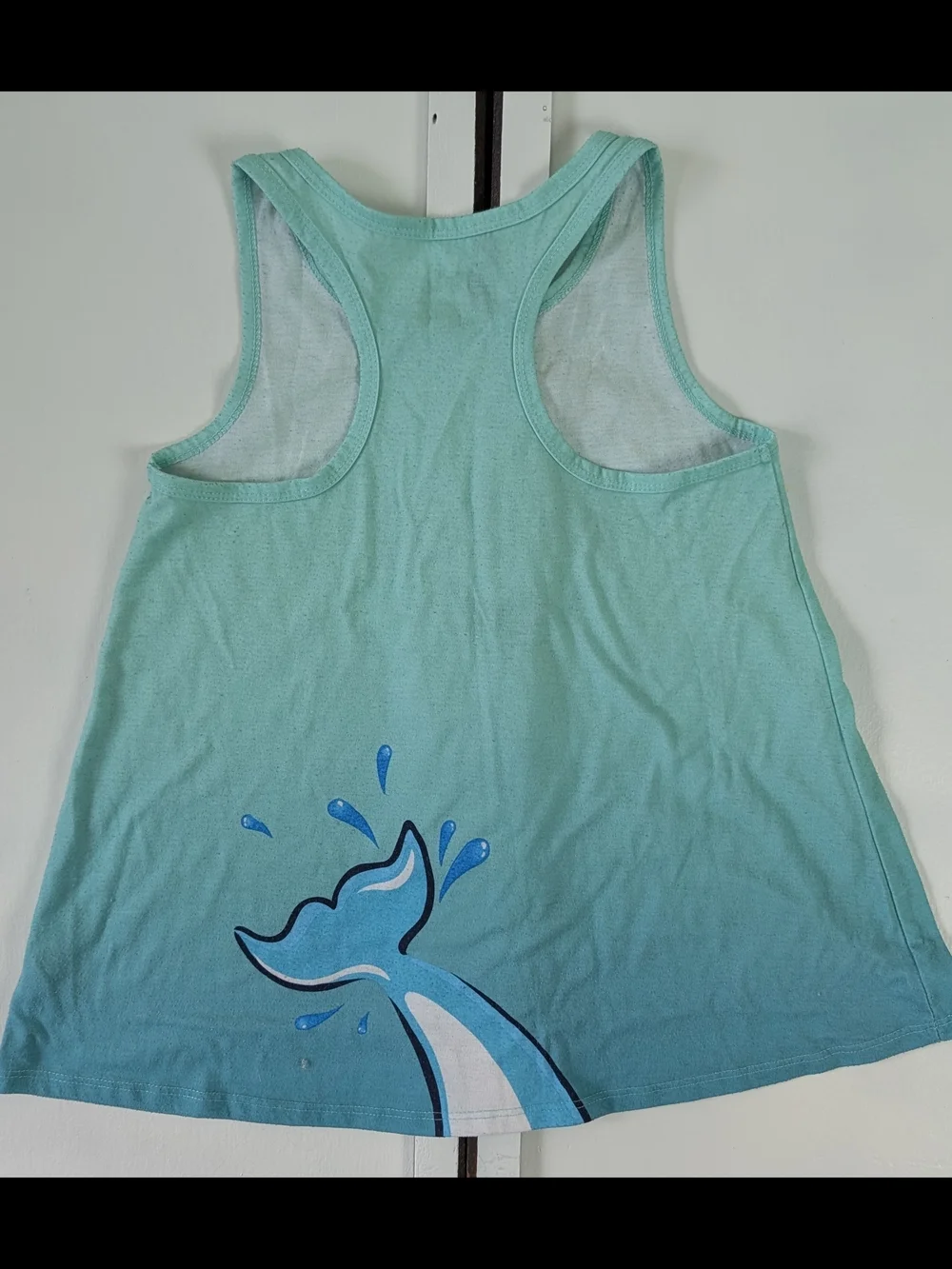 Justice Aqua Dolphin Tank Top with Blue Accents